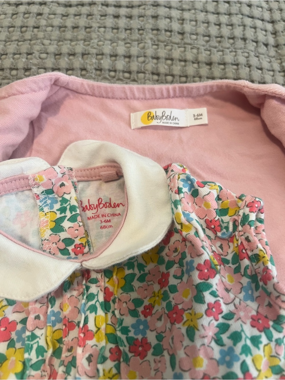 Boden Sister Matching Floral Heart Dresses 3-6M & 4-5Y - Picture 5 of 10